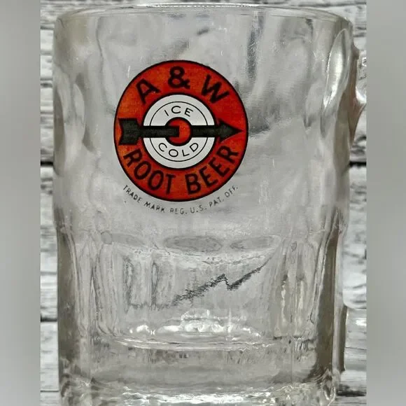 Vintage 1940s A&W Root Beer Glass Mug     - Picture 2 of 8